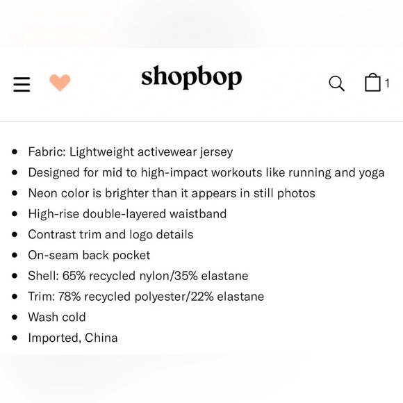 $120 P.E Nation Rewind Legging in Black Size Small Revolve Shopbop - Picture 9 of 11